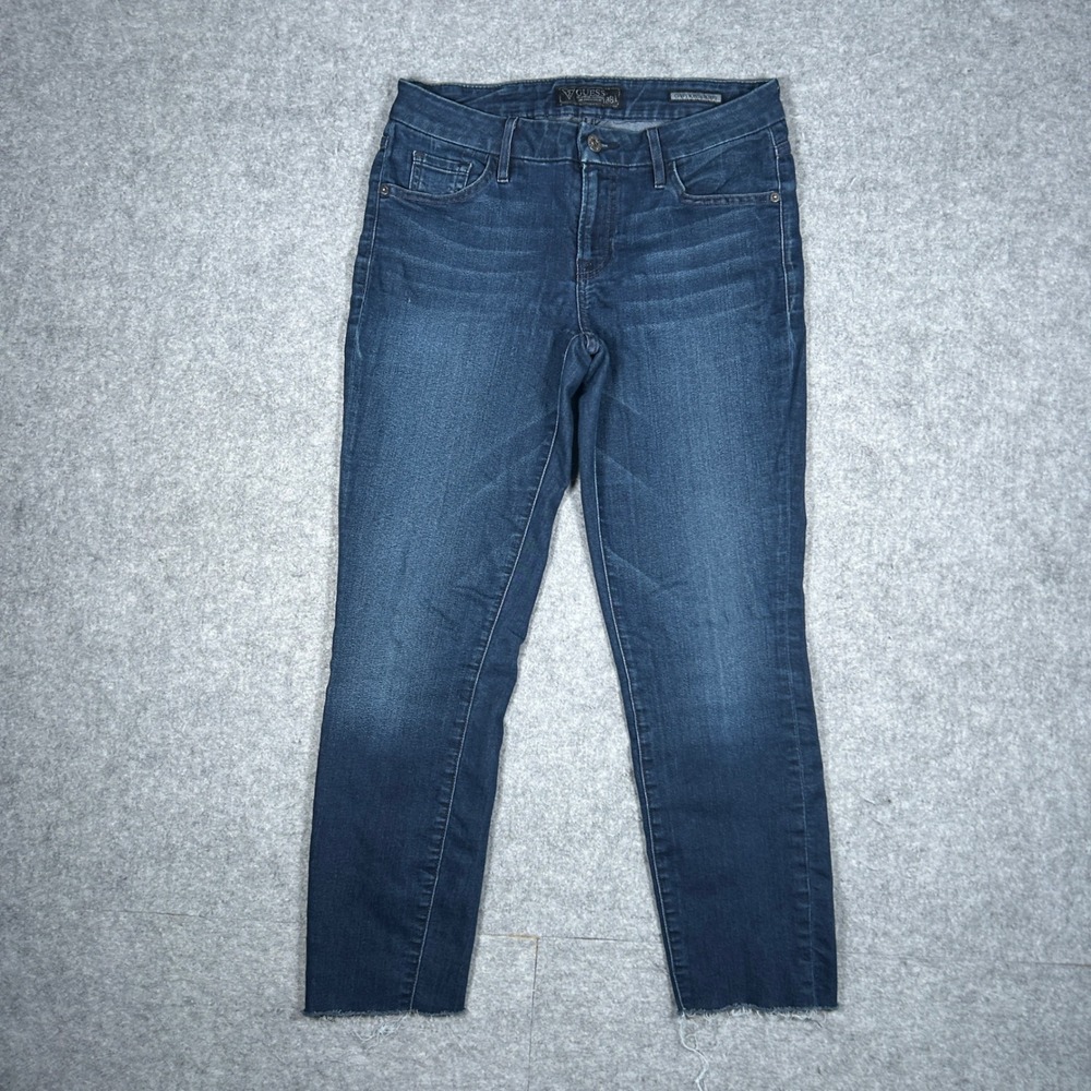 Guess denim jeans‎ womens 29 Blue Curvy Sophia Skinny raw hem stretch casual